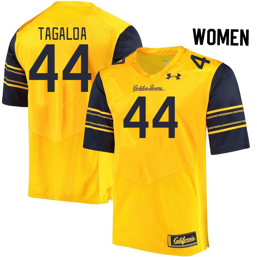 Women #44 Beaux Tagaloa California Golden Bears College Football Jerseys Stitched Sale-Gold